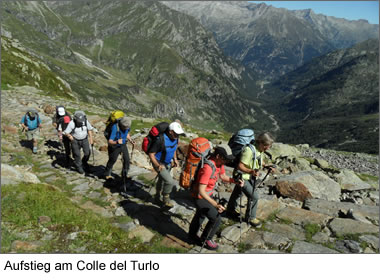 Aufstieg am Colle del Turlo