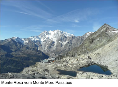 Monte Rosa vom Monte Moro Pass aus